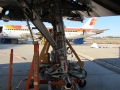 IBERIA 2014 003 LANDING GEAR BEING REMOVED WITH DOLLYS
